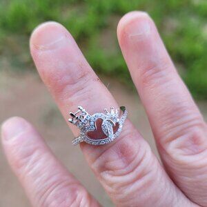 0.35CT 925 Sterling Silver Moissanite LDS Ring Size 6